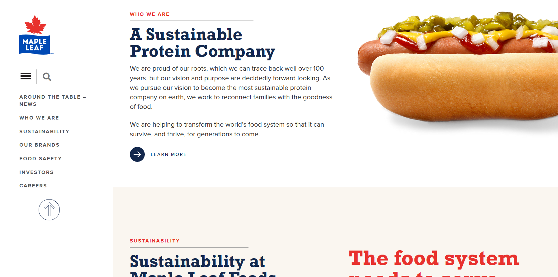 Maple Leaf Foods' main website